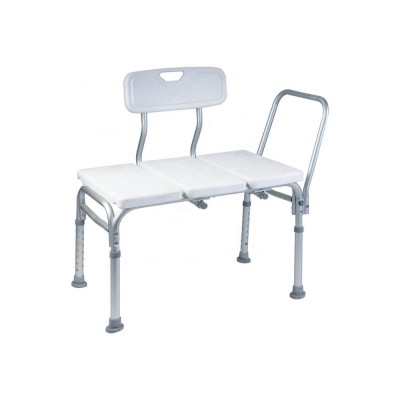 heavy duty transfer bench shower seat with back removable aluminum frame HDPE seat with  CE